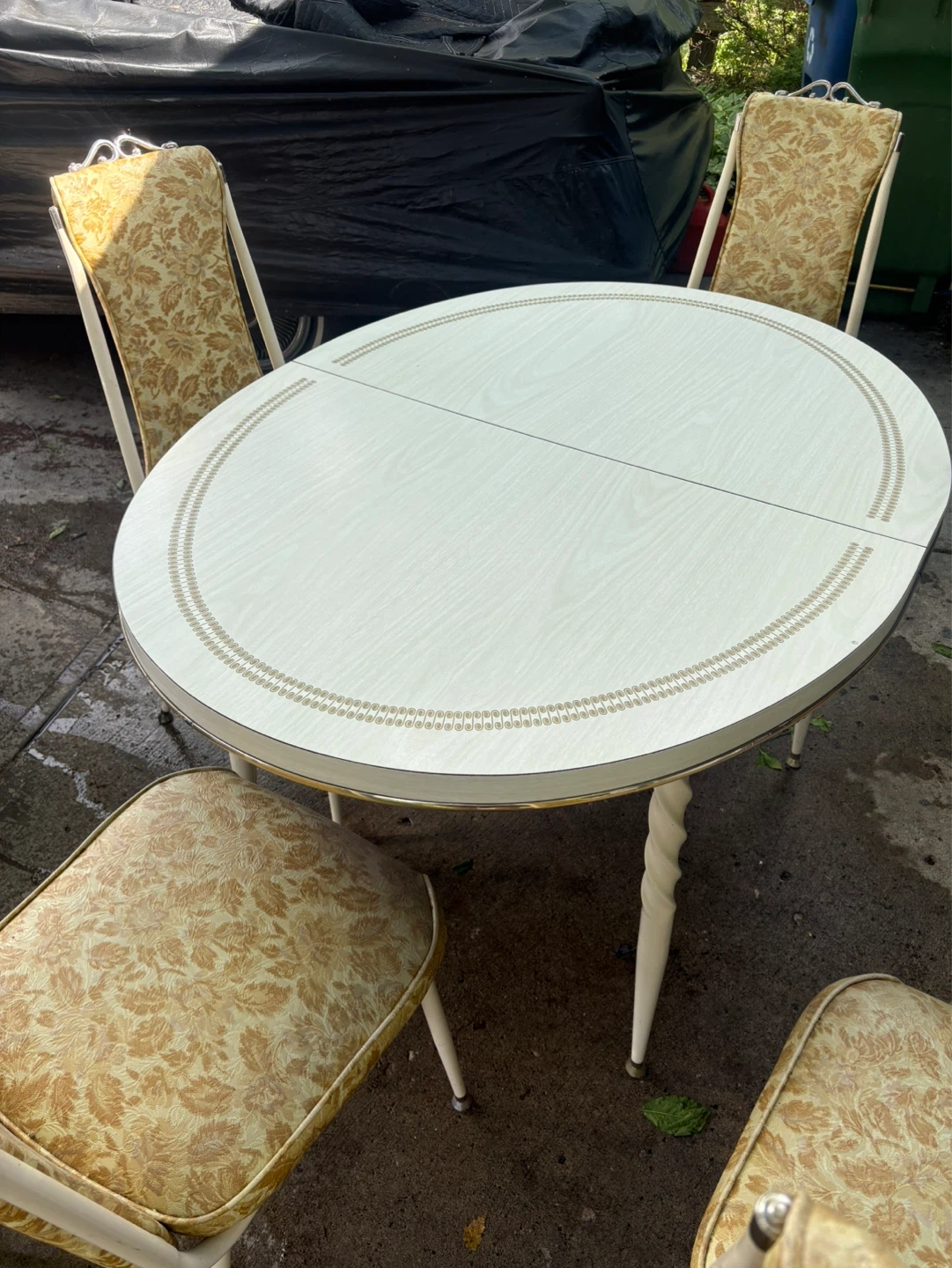 Vintage Dining Table Set with 4 Chairs - photo 2