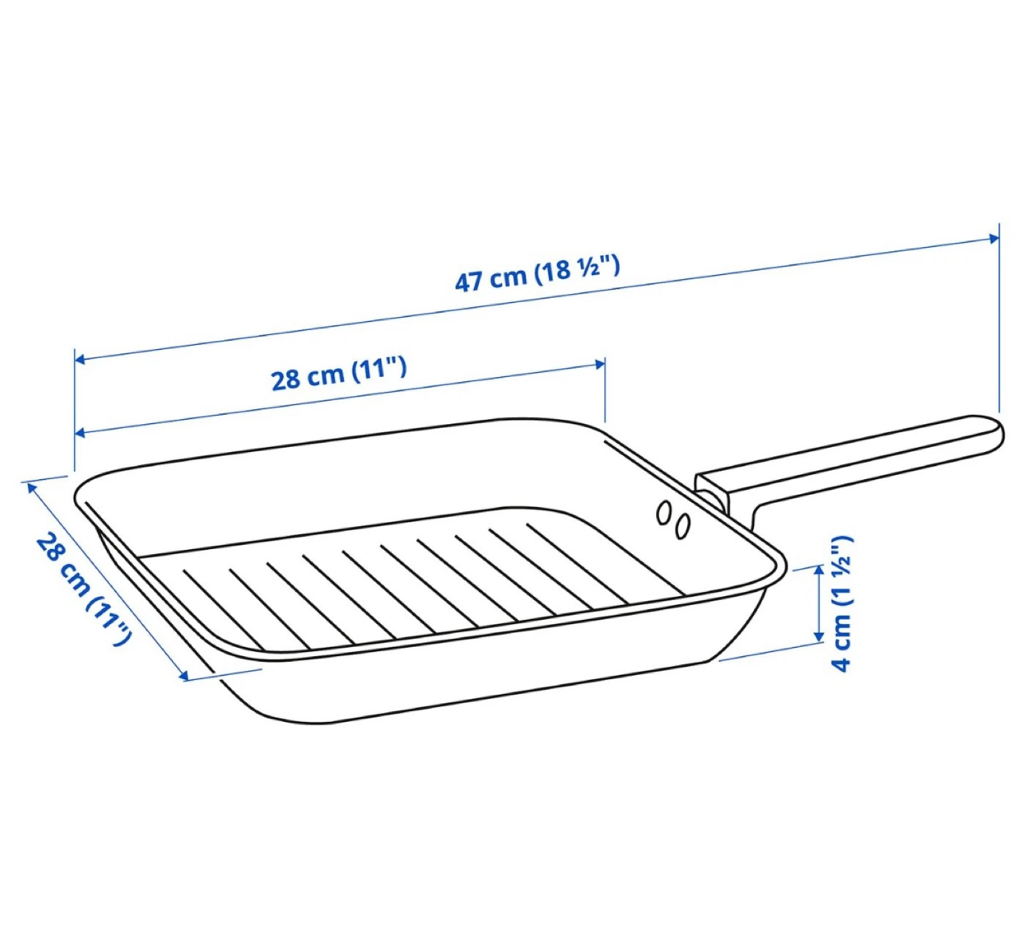 IKEA MIDDAGSMAT Grilling Pan 28x28 cm - photo 2