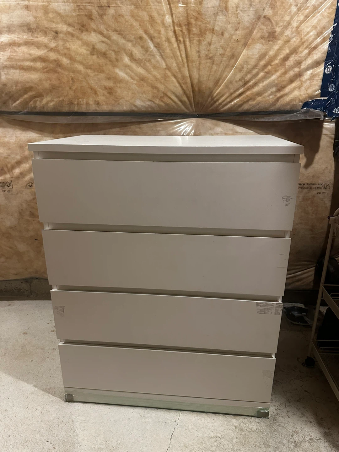 White 4-Drawer Dresser