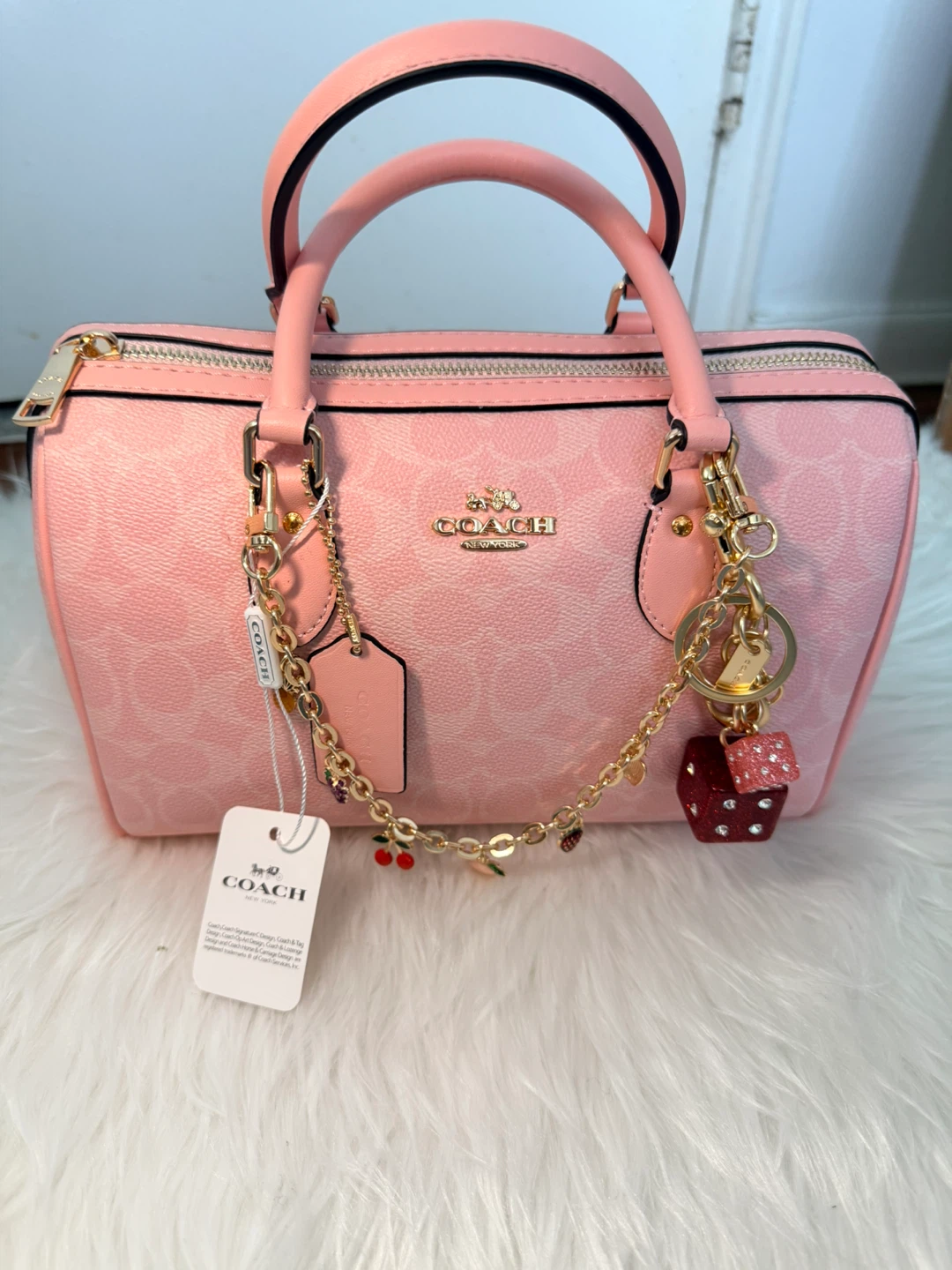 Pink coach purse