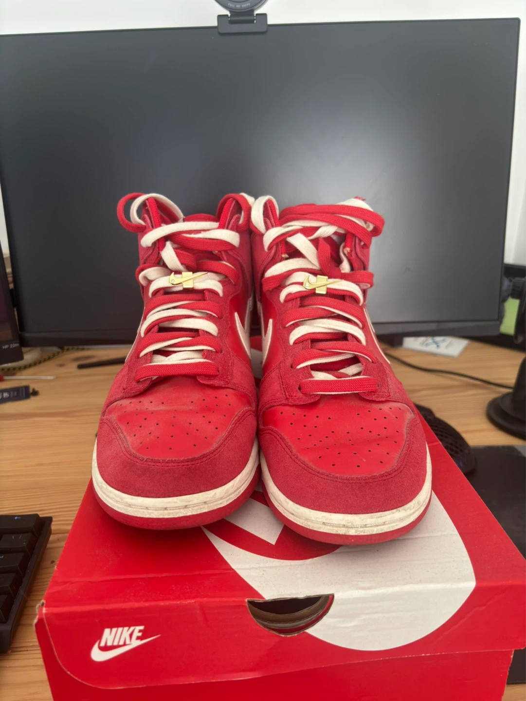 Nike Dunk High Top “First Use” University Red - photo 3