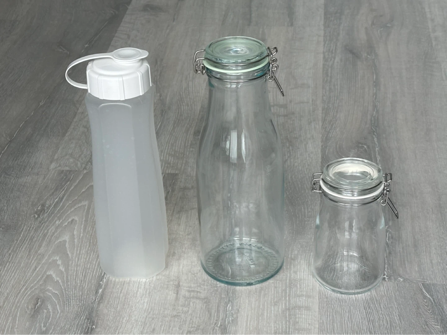Glass Jars and Frosted Bottle Set