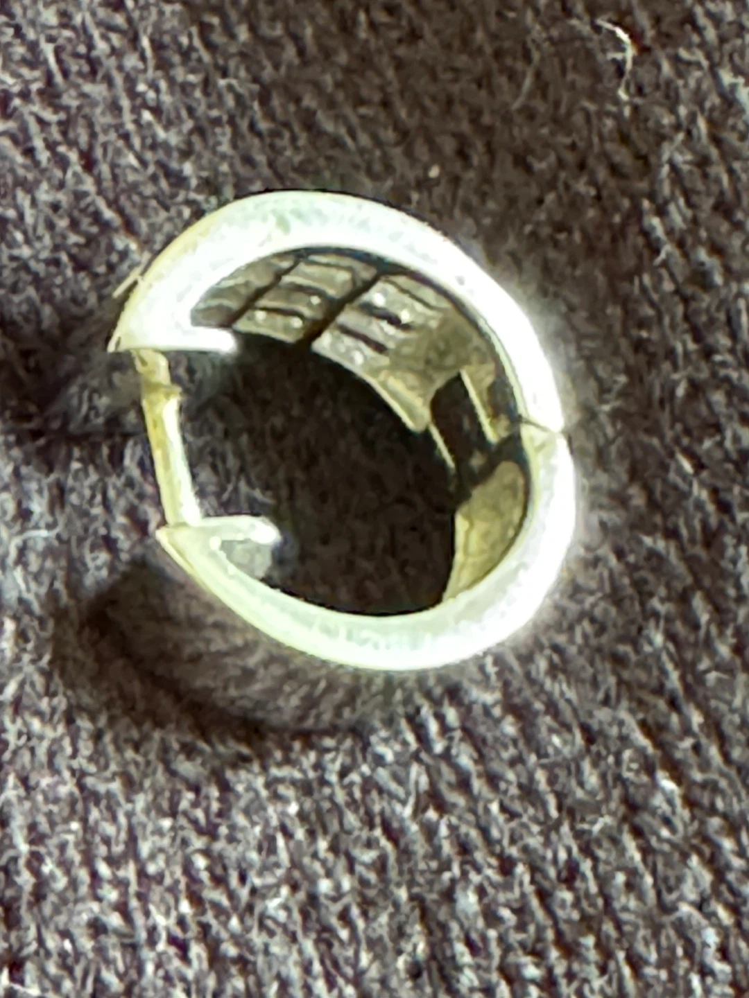 Muradov 18k White Gold Diamond Melee Hoop Earring - photo 3