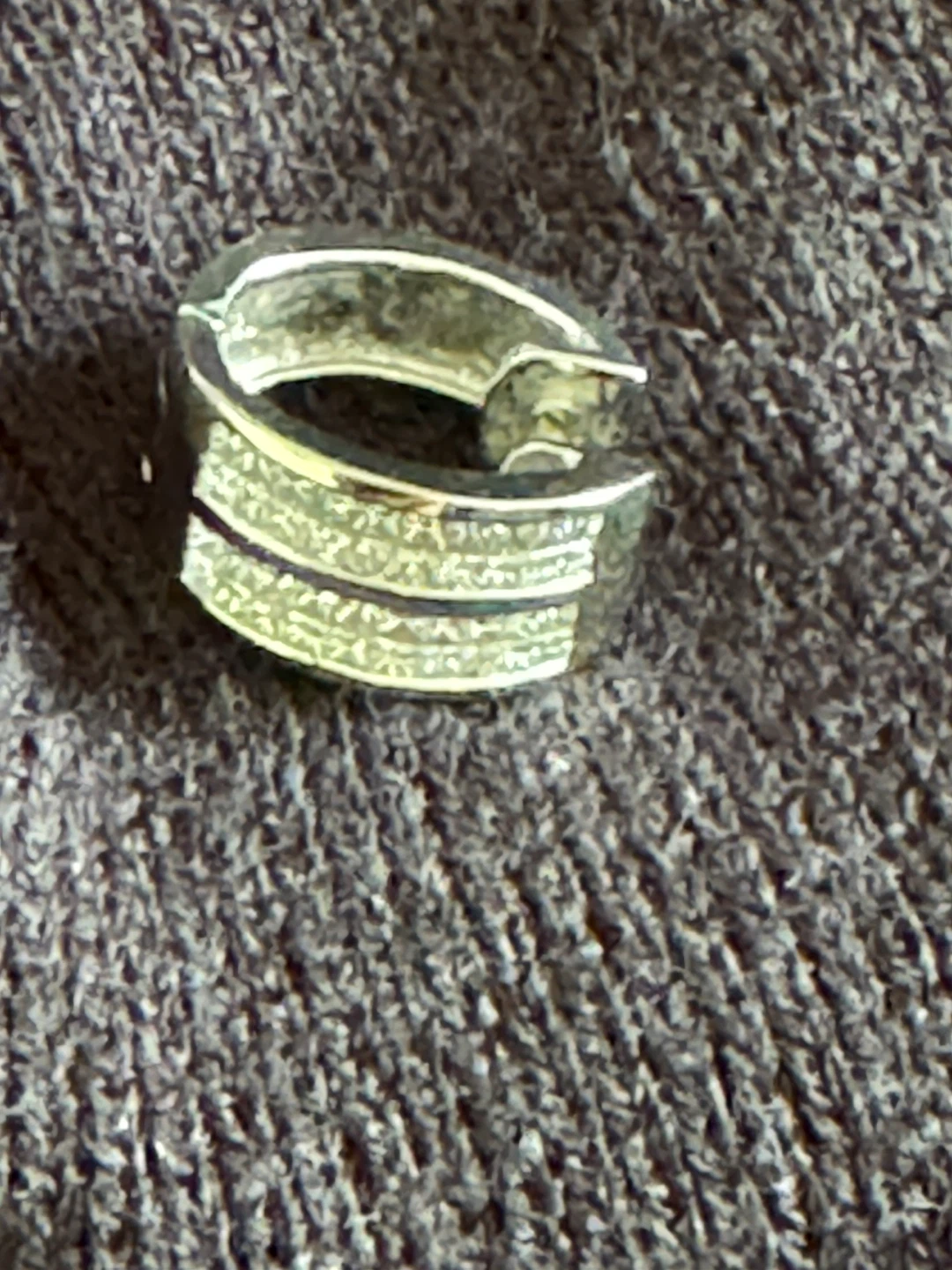 Muradov 18k White Gold Diamond Melee Hoop Earring - photo 5