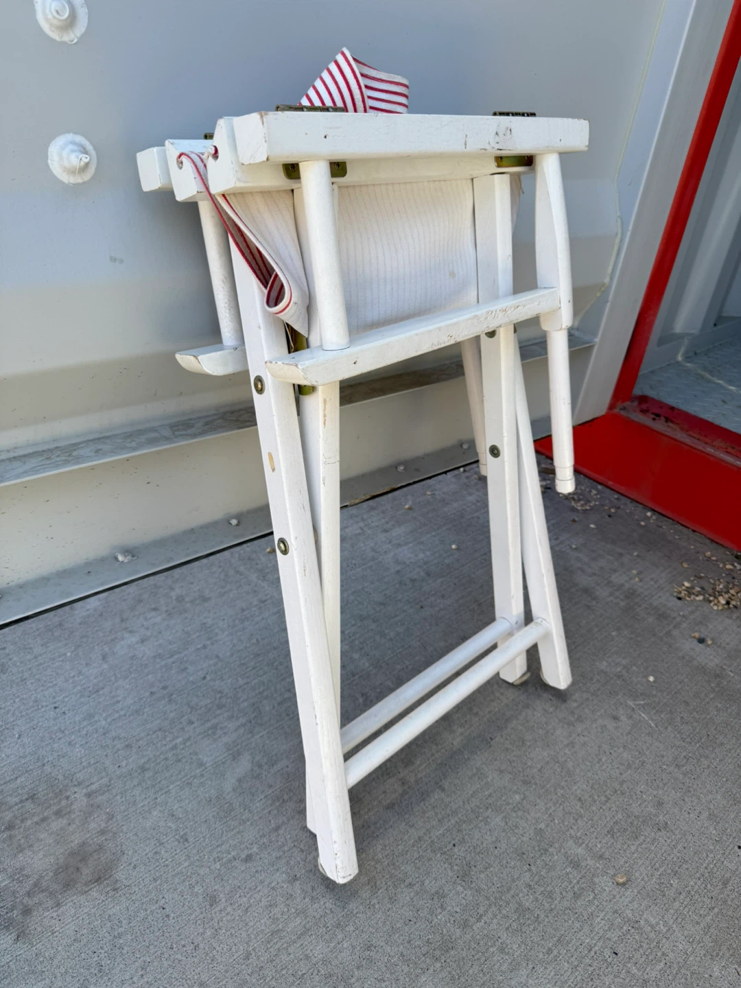 White Folding Director's Chair - photo 4