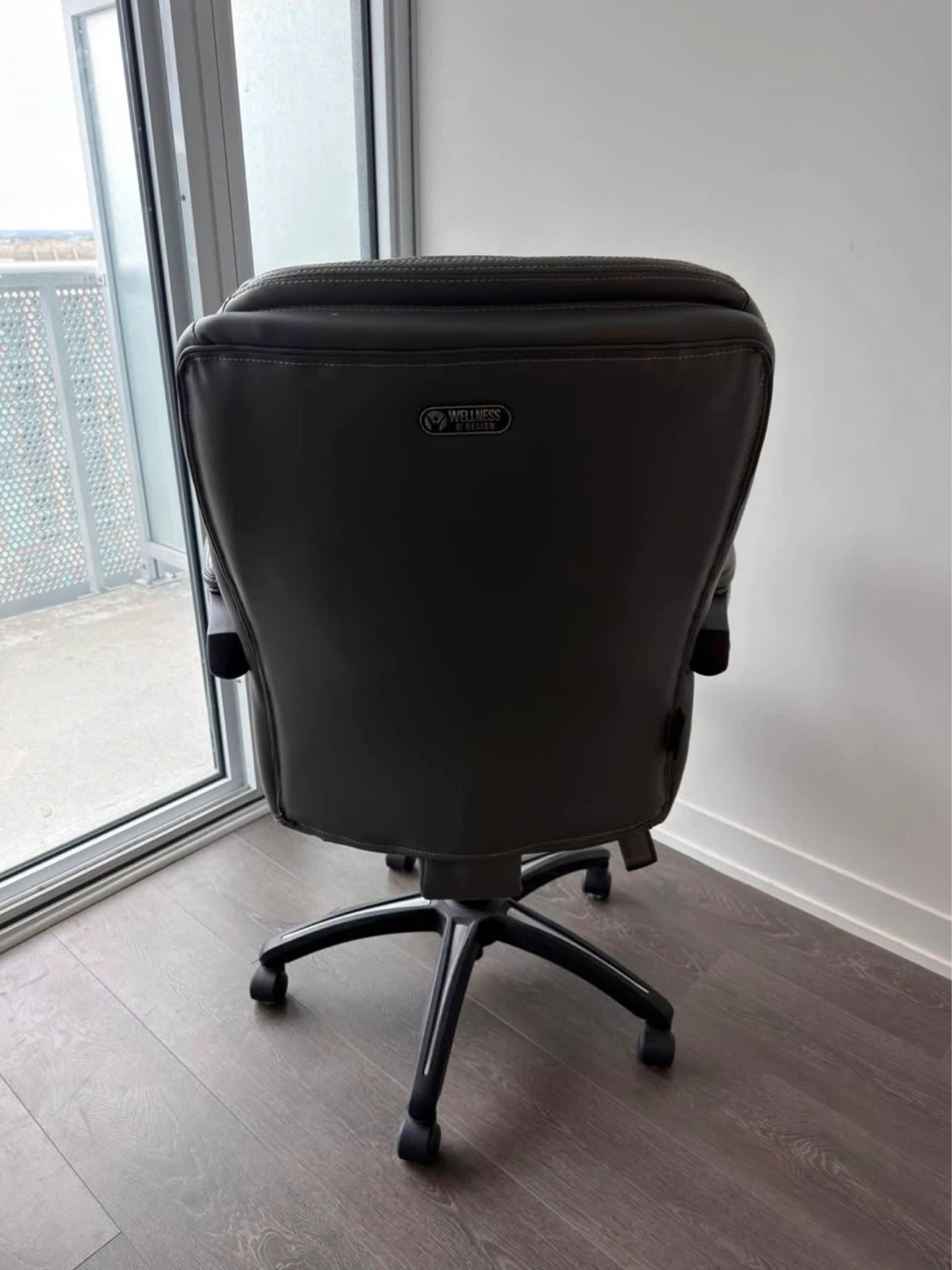 Leather Office Chair - Grey - photo 2
