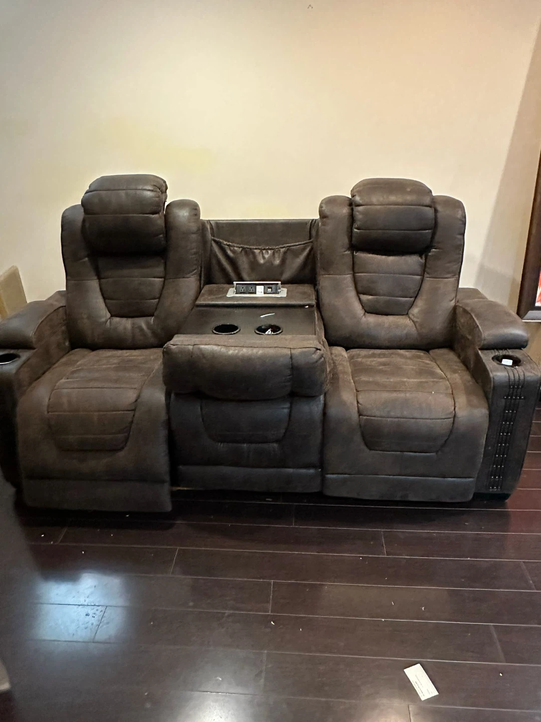 Brown Leather Home Theatre Seating