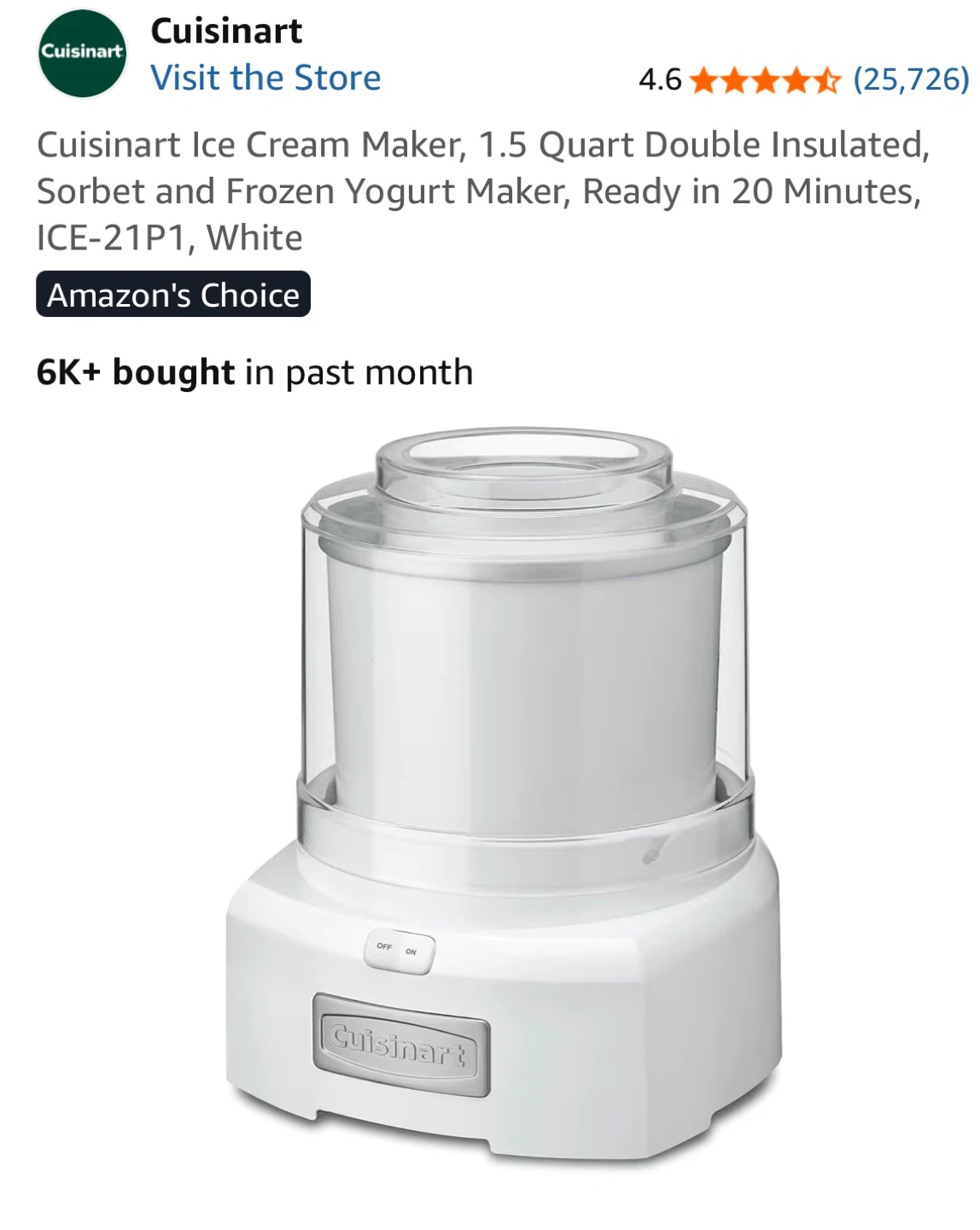 Cusinar ice cream maker - photo 2