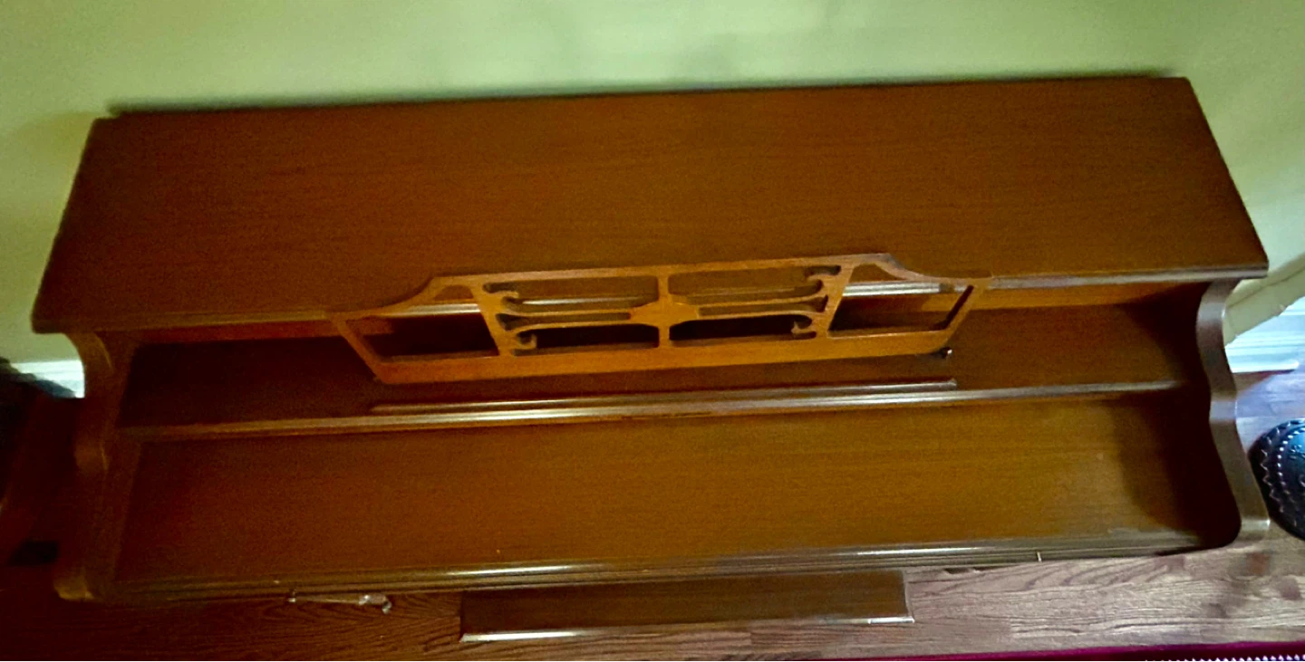 Vintage Console Piano with Bench - photo 3