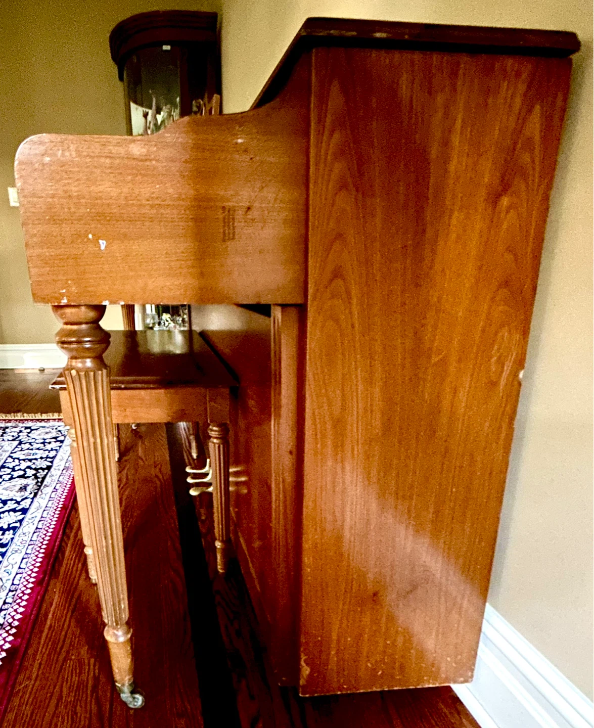 Vintage Console Piano with Bench - photo 5