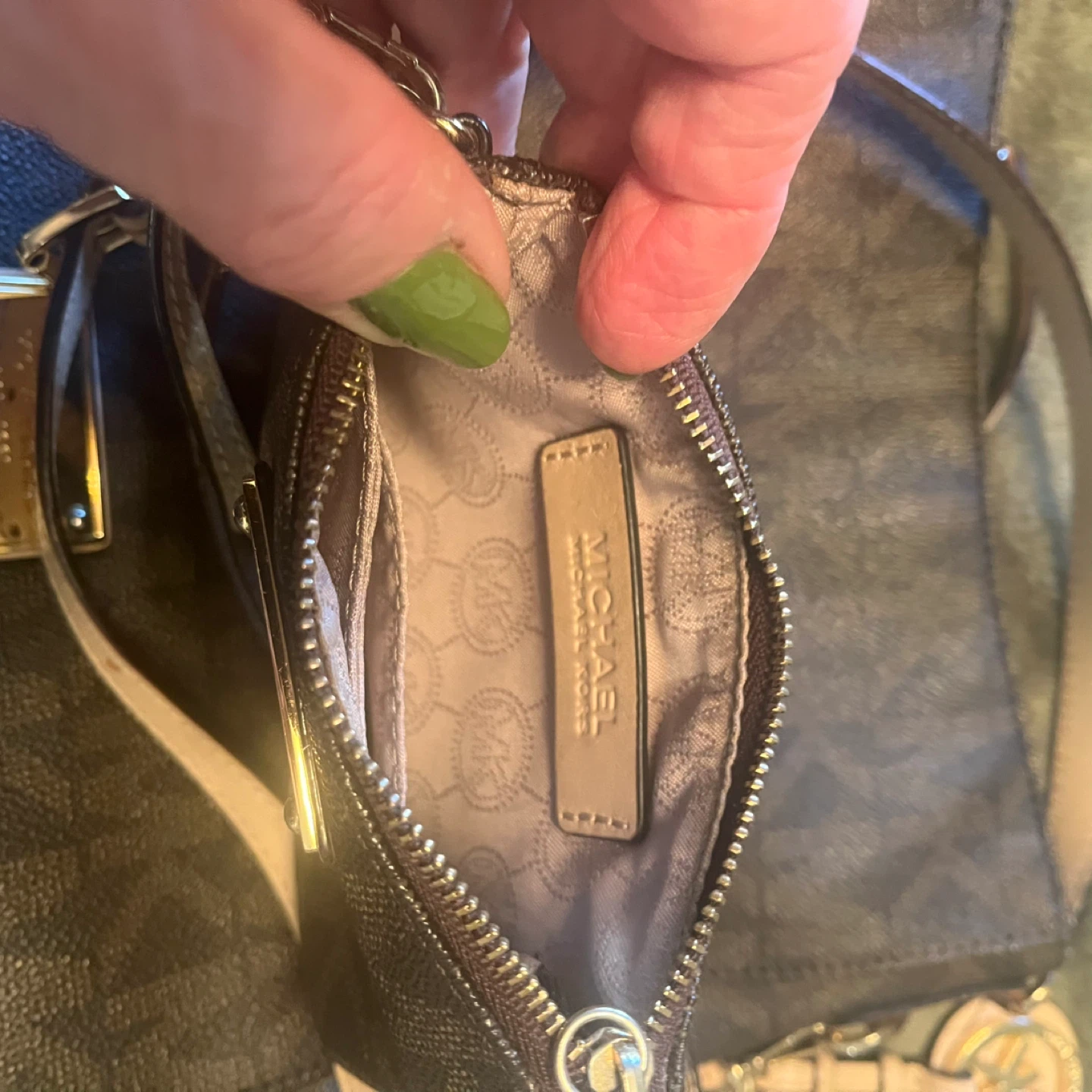 Michael Kors Monogram Shoulder Bag with Pouch - photo 5