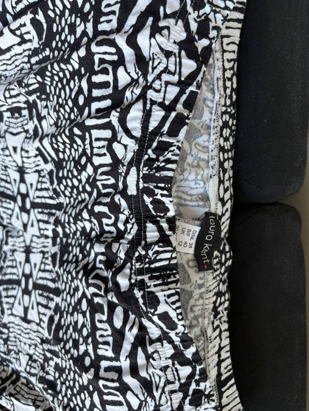 Laura Kent Black & White Patterned Pants Size 12 - photo 3