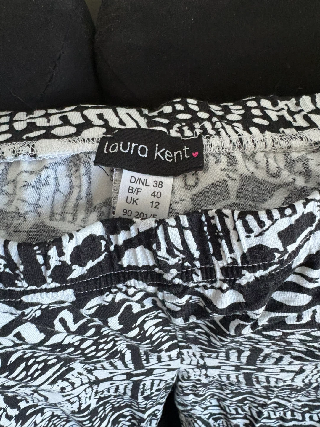 Laura Kent Black & White Patterned Pants Size 12 - photo 4