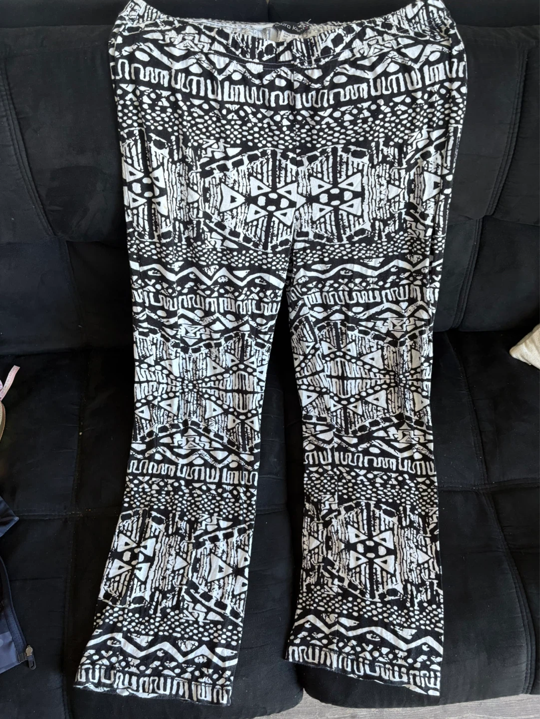 Laura Kent Black & White Patterned Pants Size 12