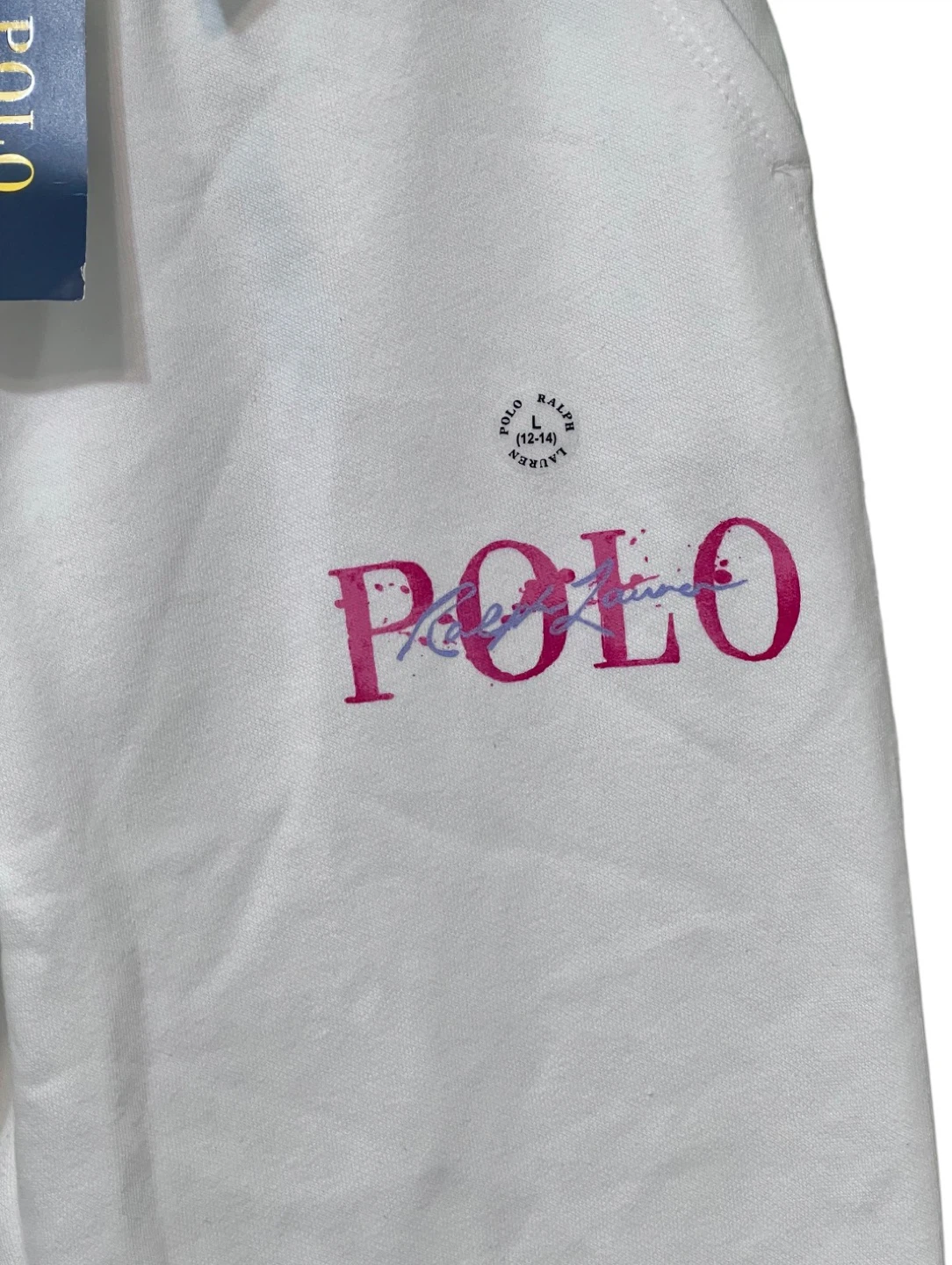 Polo Ralph Lauren Girls White Joggers– Sz LG (12-14) – NWT - photo 3