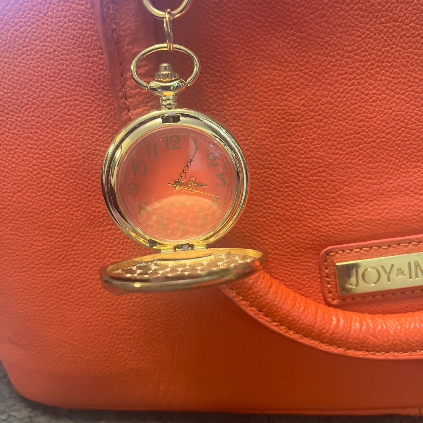 Joy & Iman Orange Satchel Bag with Detachable Strap - photo 3