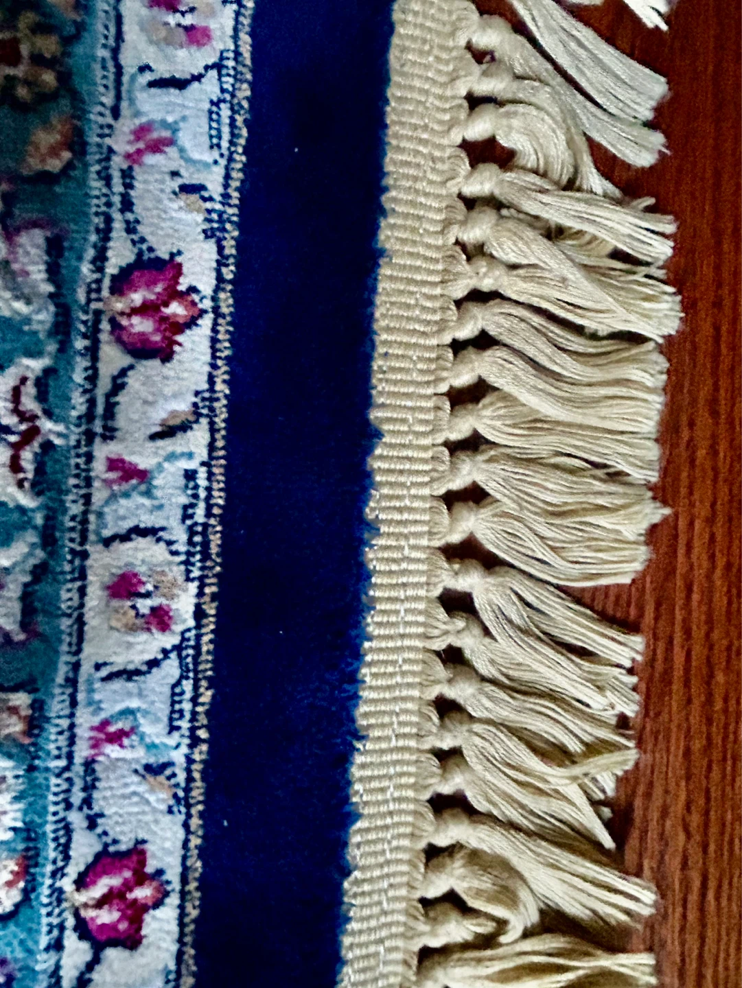 Blue Persian Style Area Rug with Tassels - photo 3