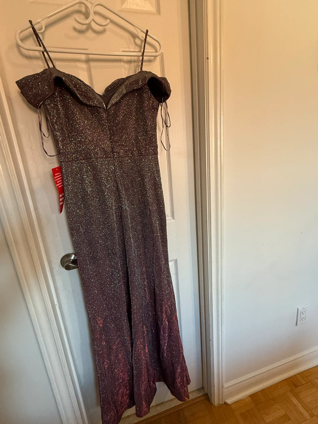 Sparkly Off-the-Shoulder Formal Gown