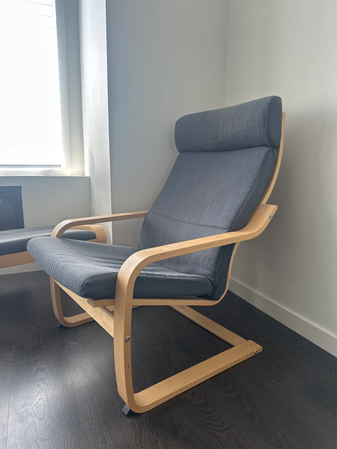 IKEA Poäng Chair and Footstool Set