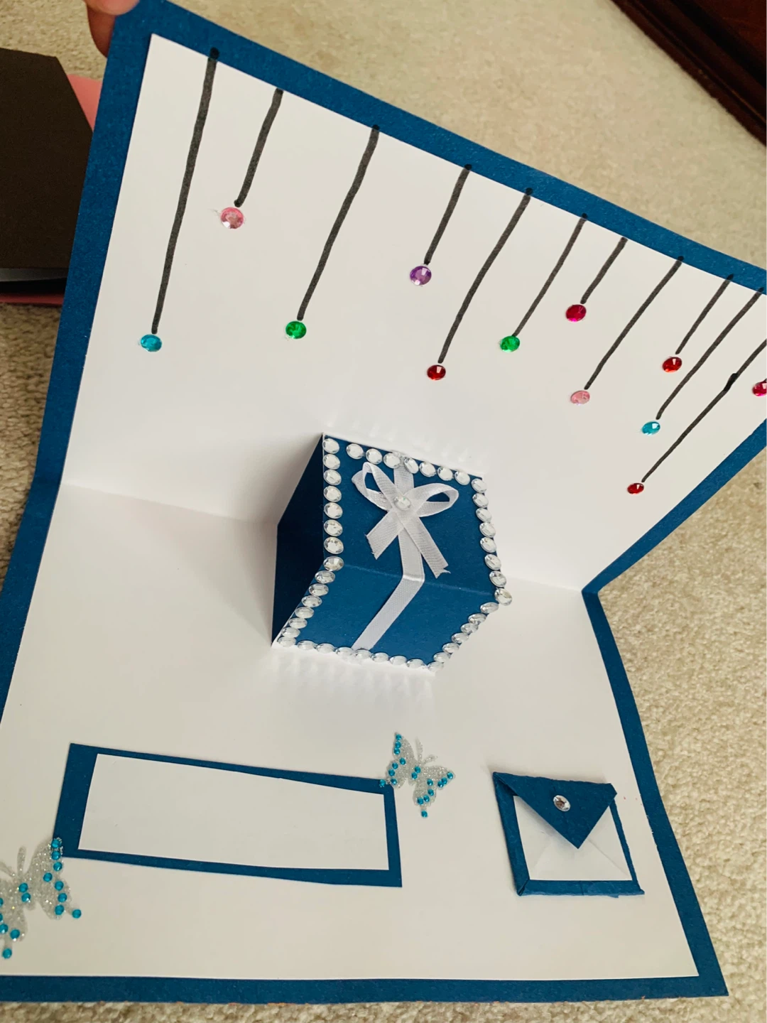 Handmade Pop-Up Card with Gift Box - photo 2
