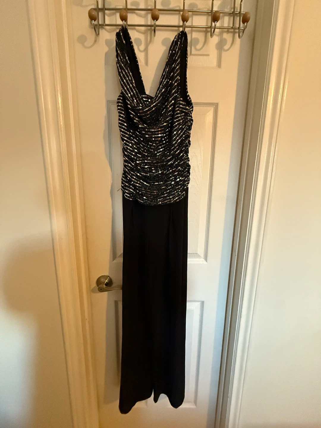 Sparkly Embellished Black Jumpsuit