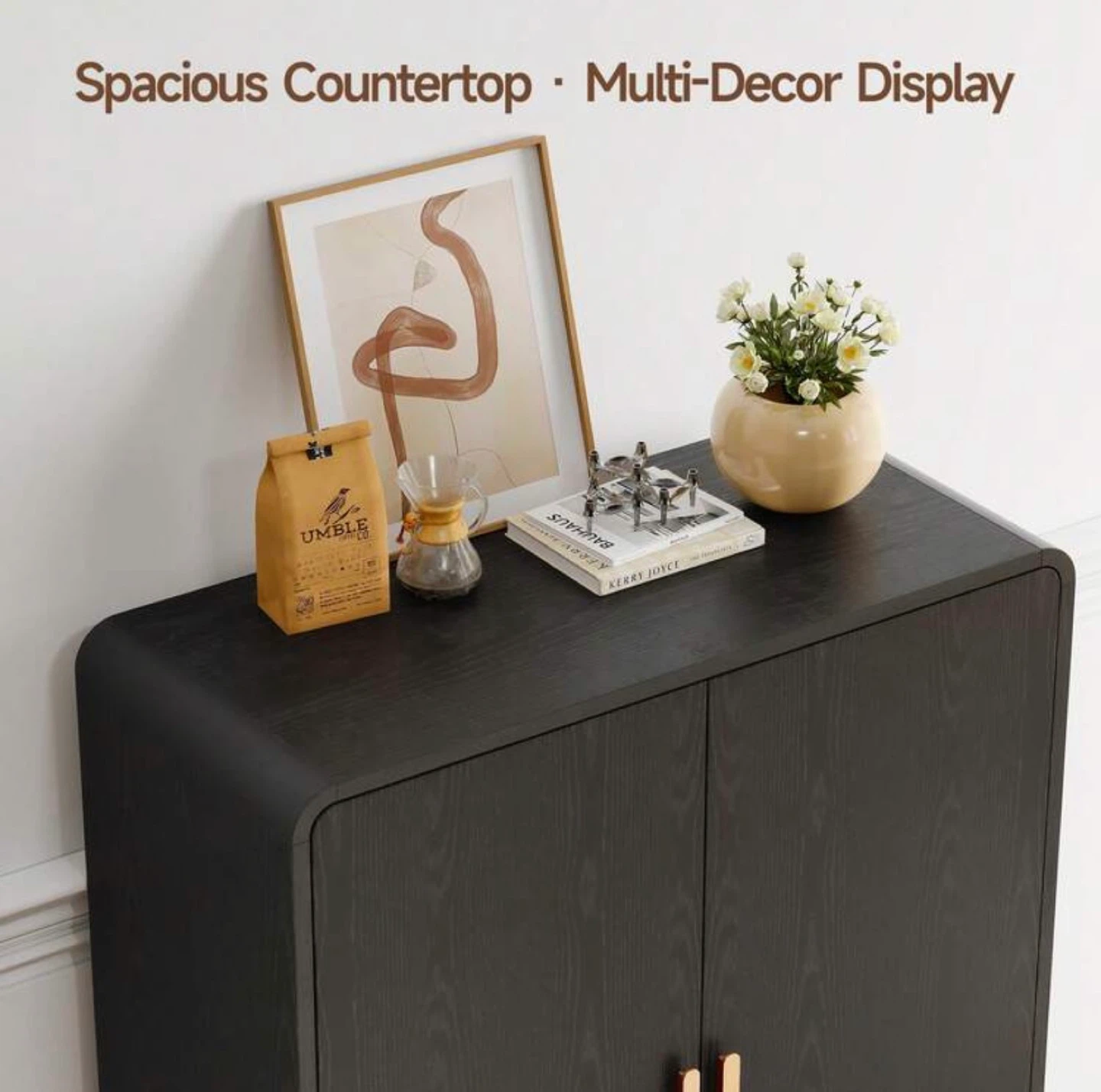 Black Shoe Cabinet with Doors - photo 3