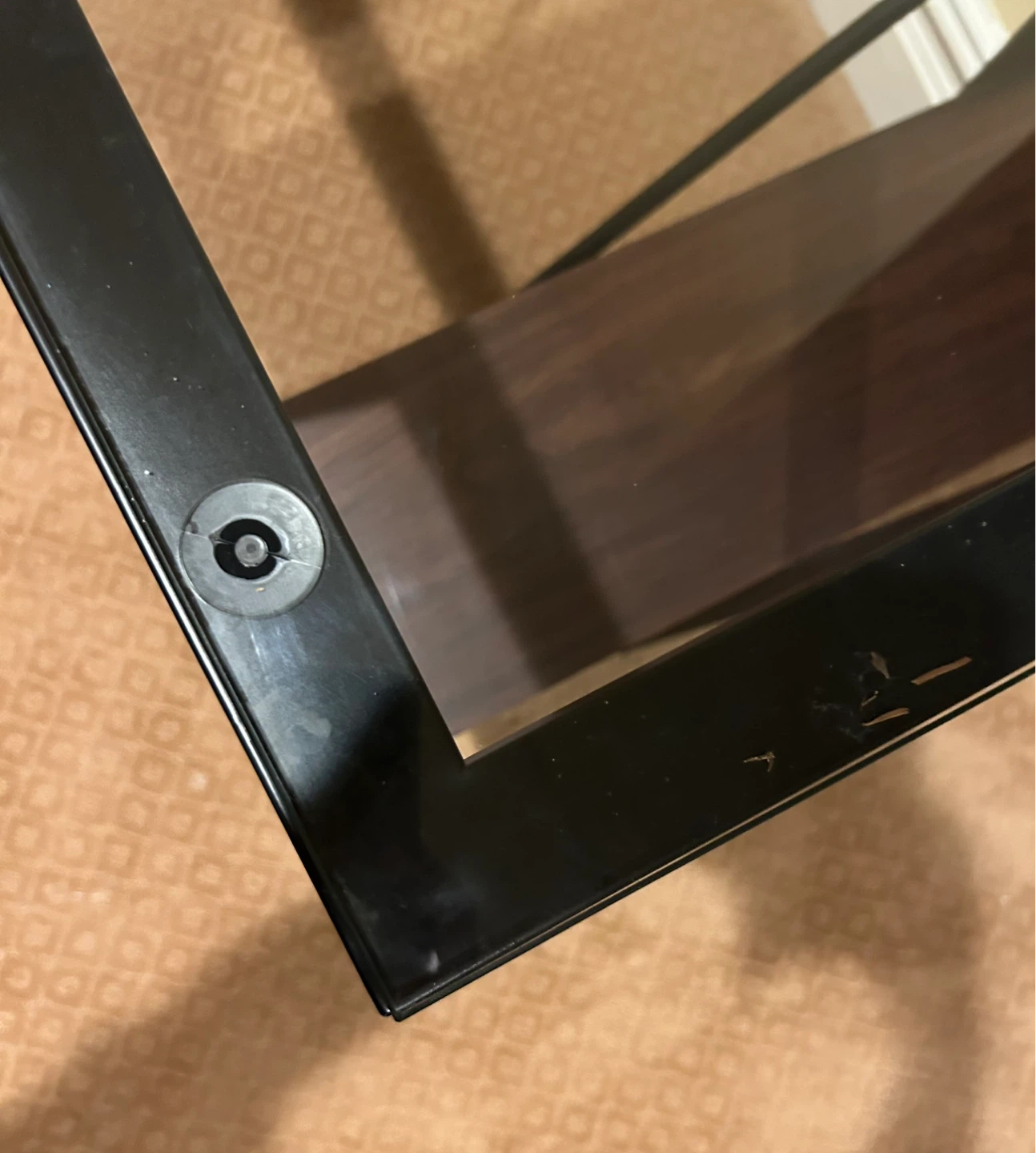 Glass Corner Desk with Shelves - photo 4