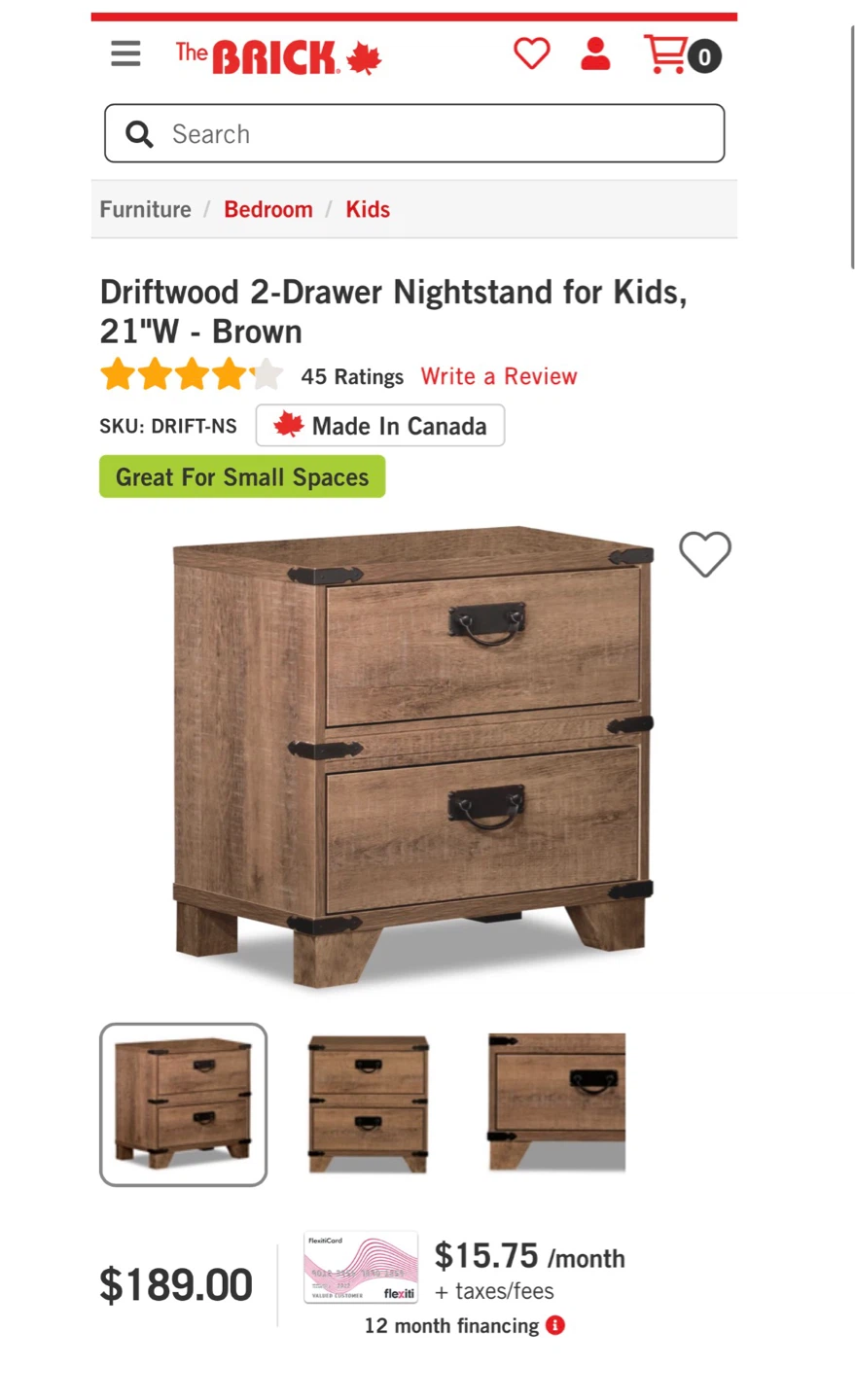 The Brick Driftwood Bed & night stand set - photo 3