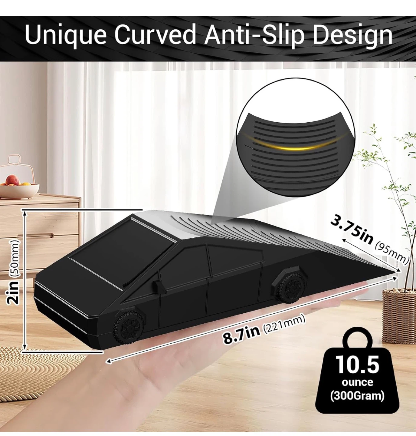 Black Car-Shaped Door Stoppers (2 Pack) - photo 2