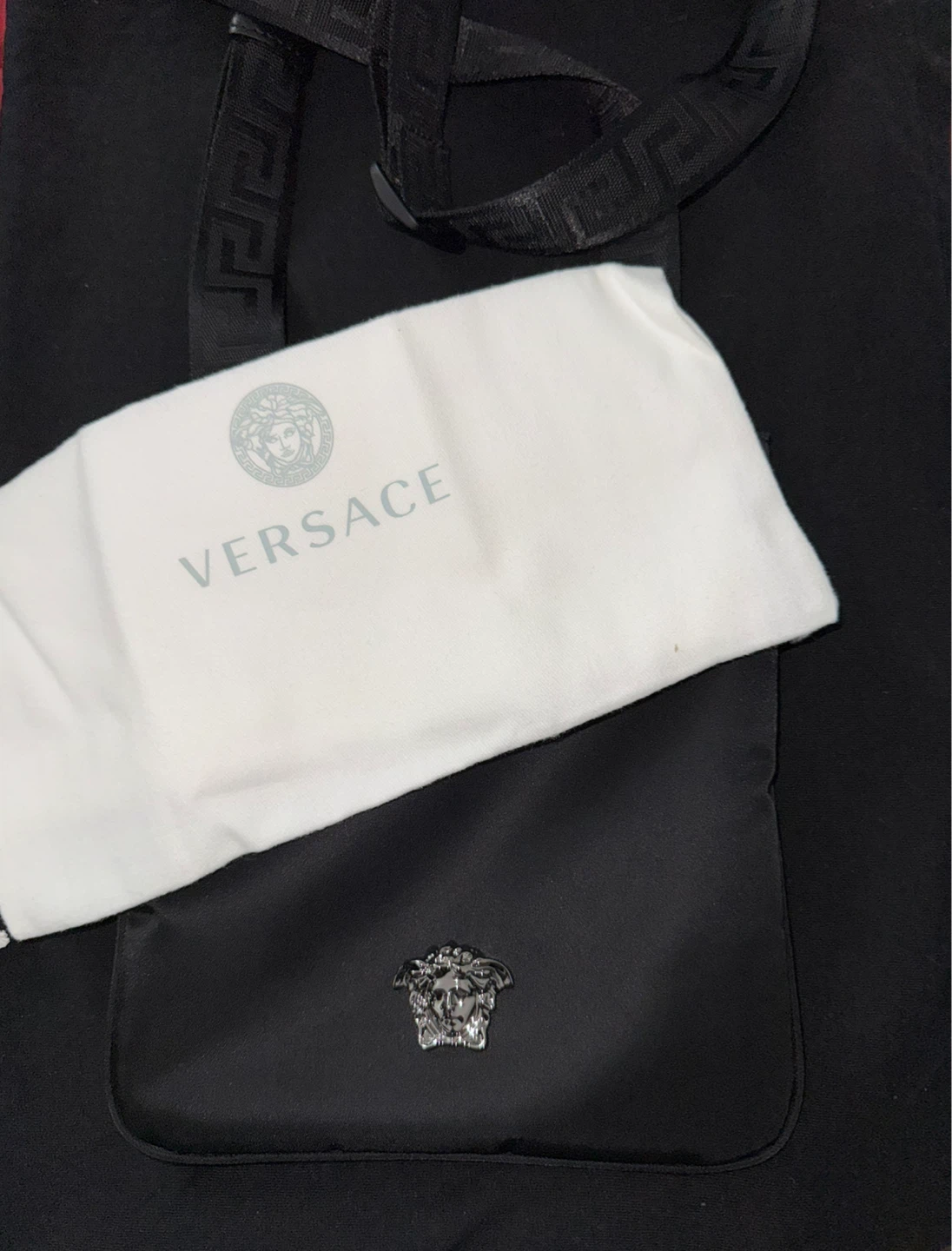 Versace Black Nylon Crossbody Bag with Medusa Head - photo 2