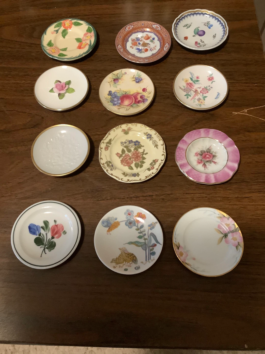 Set of 12 Decorative Mini Plates