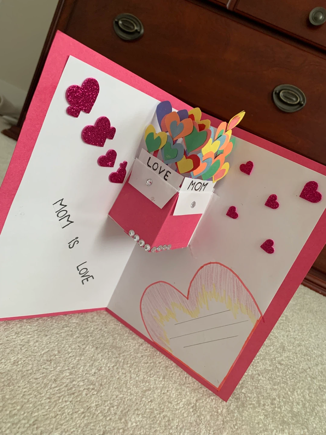 Handmade Pop-Up Card for Mom