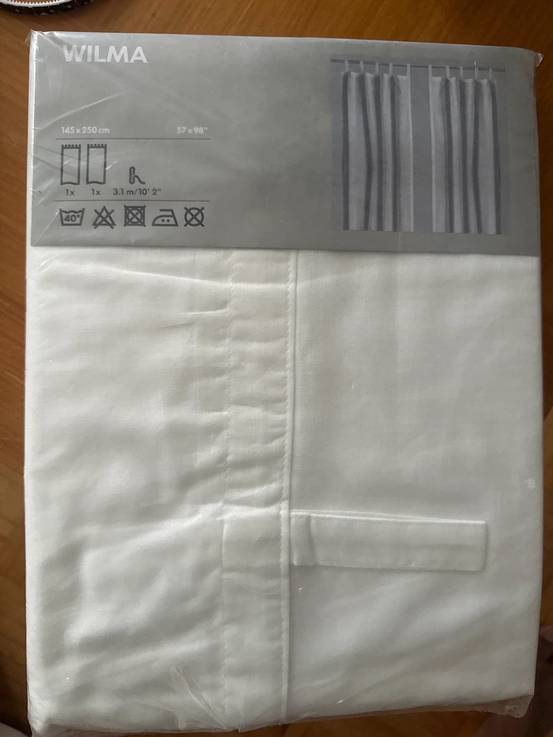 IKEA WILMA Curtains White 145 x 250 cm
