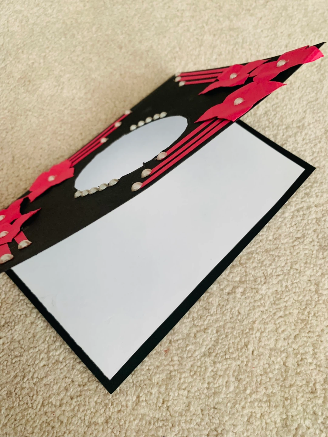 Handmade Photo Card with Pink Flowers - photo 2