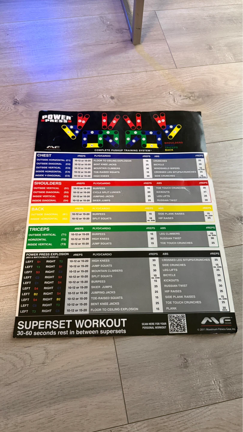 Power Press Complete Pushup Training System - photo 3
