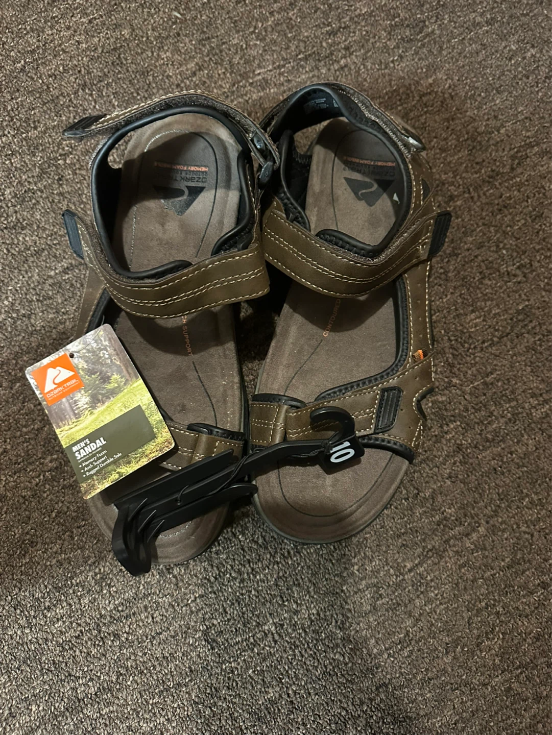 Ozark Trail Men's Brown Sandals Size 10
