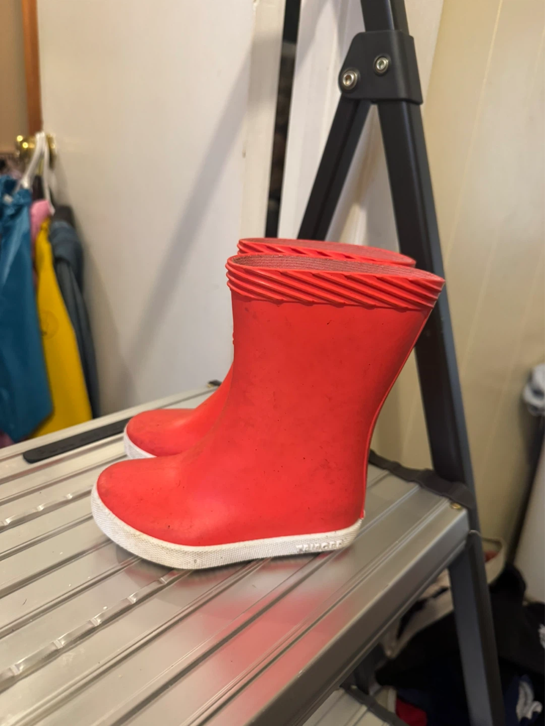 Reddish Pink Rubber Kids Boots - Size 23/24