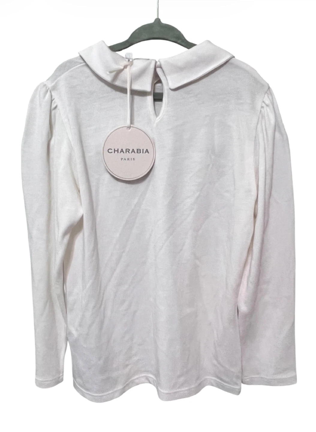 Charabia Paris Girls Long Sleeve Top w/ Glitter Bow Collar 8Y - photo 4