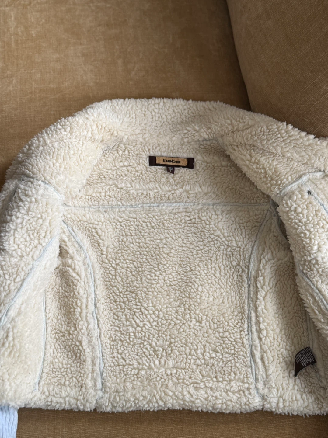 Bebe Light Blue Corduroy Sherpa Lined Jacket - photo 3