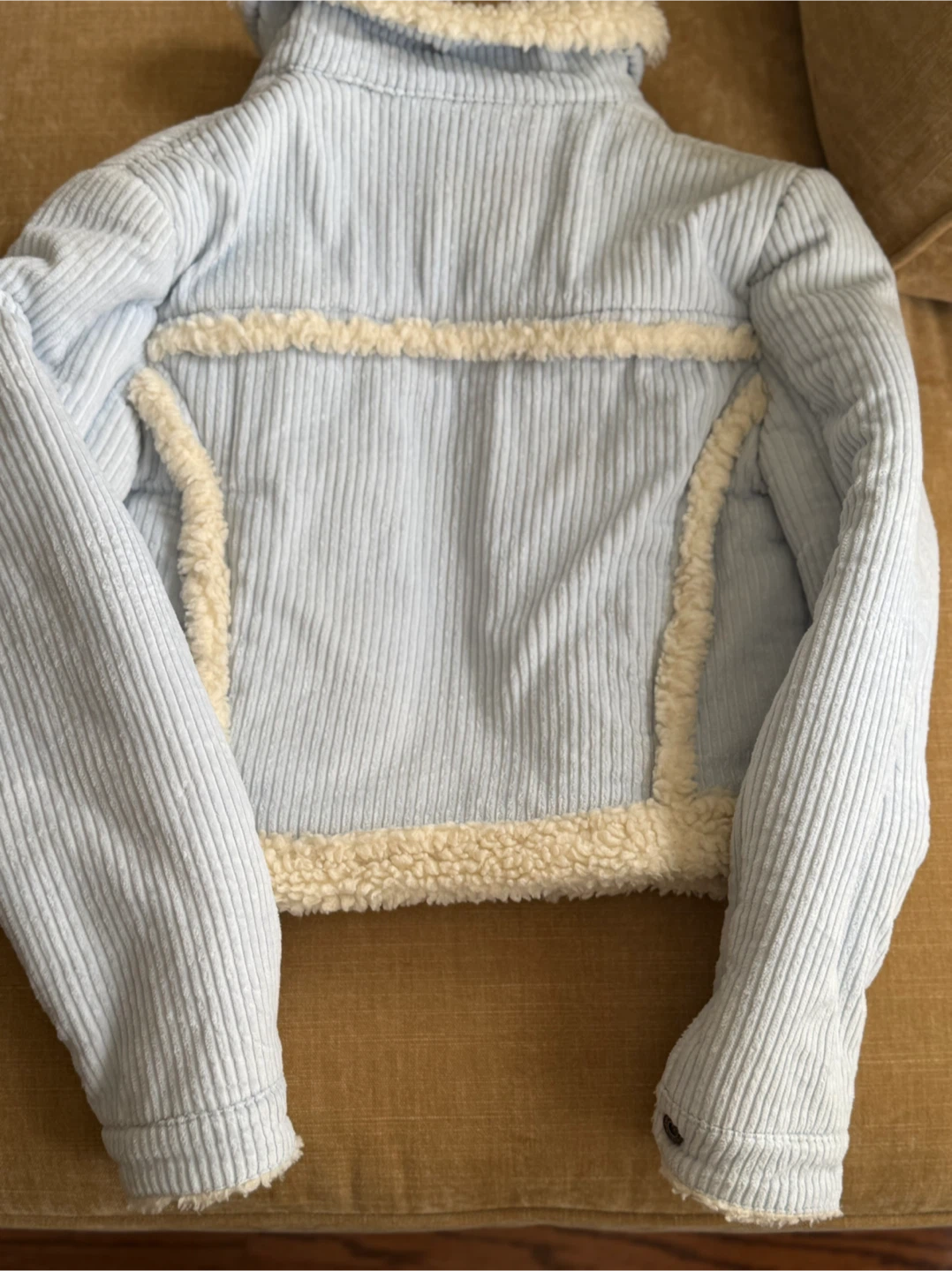 Bebe Light Blue Corduroy Sherpa Lined Jacket - photo 2