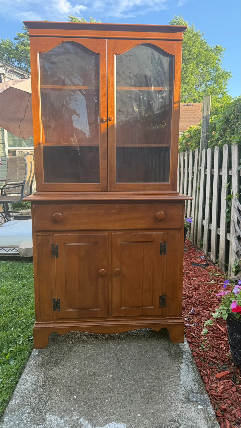 Heywood-Wakefield Hutch with Glass Doors