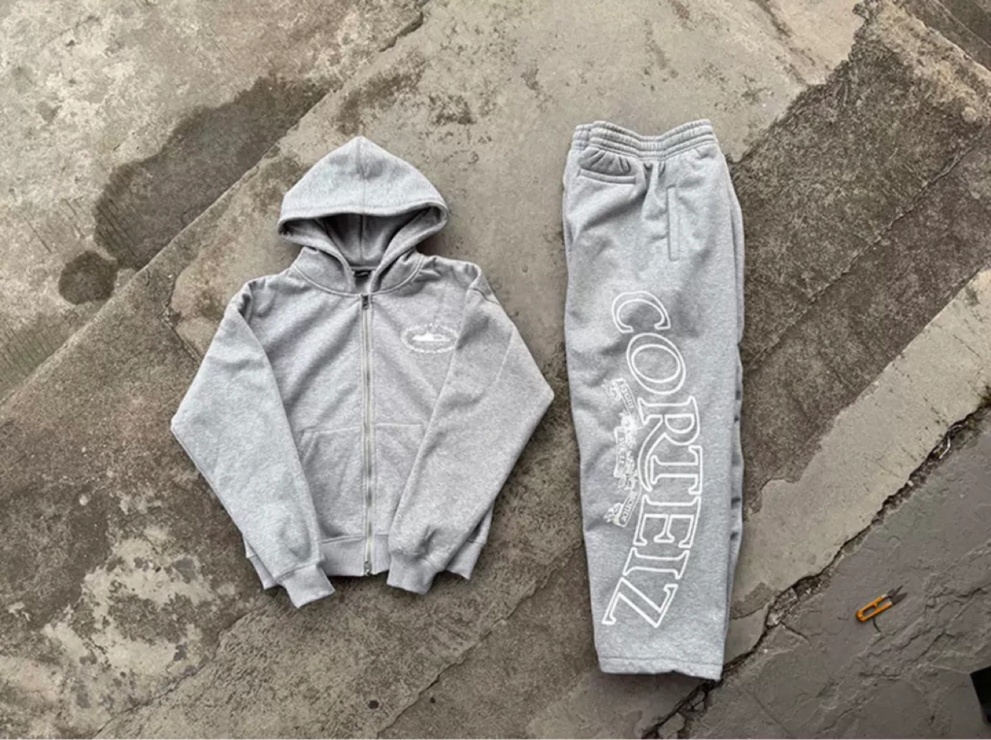 Grey CORTEIZ Hoodie and Joggers Set