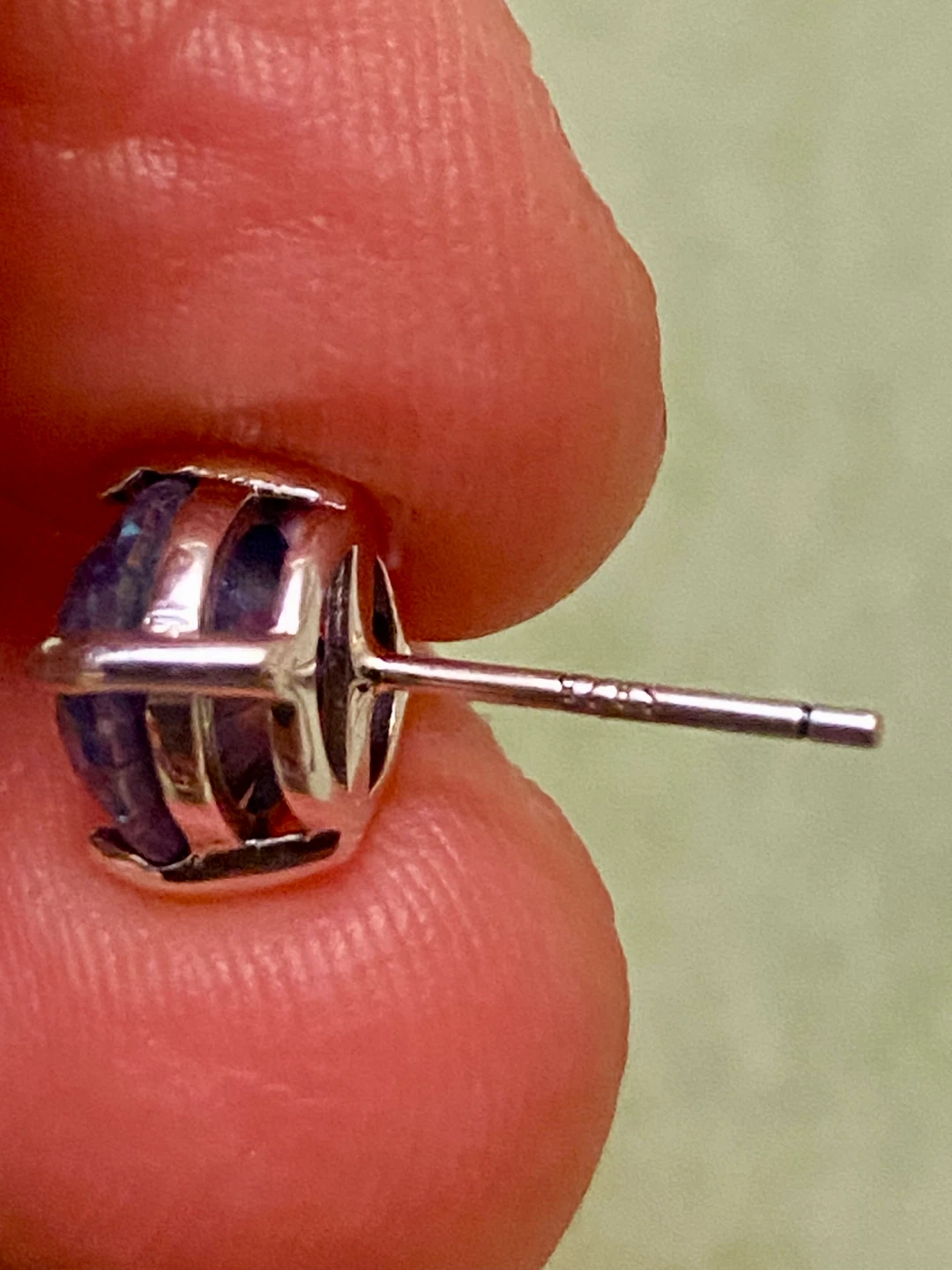 Sparkly Stud Earrings. Sterling Silver - photo 4