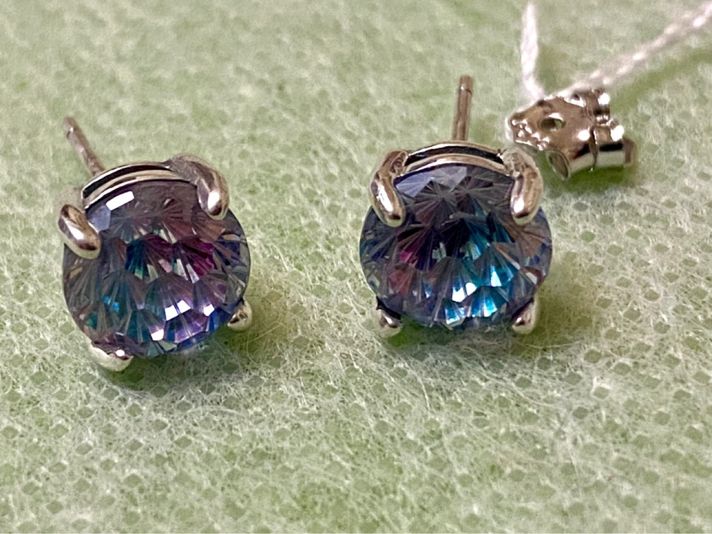 Sparkly Stud Earrings. Sterling Silver - photo 5
