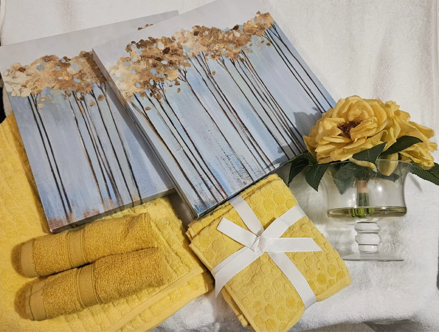 Yellow Bathroom Decor 7 Piece Set