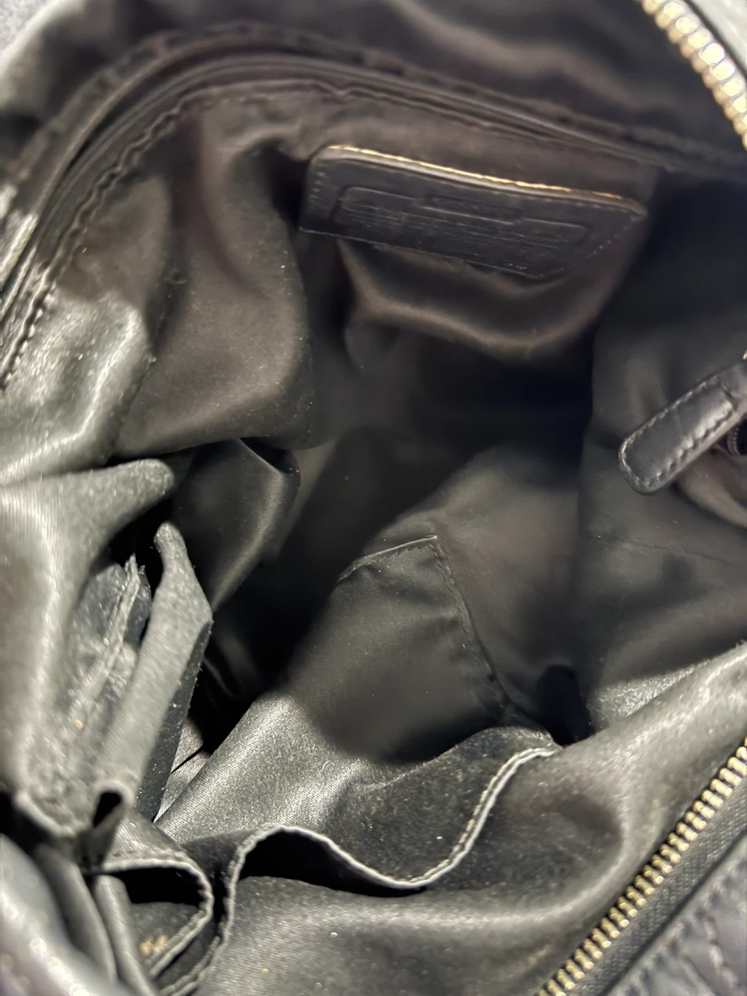 Vintage coach Black Leather Hobo Handbag - photo 5