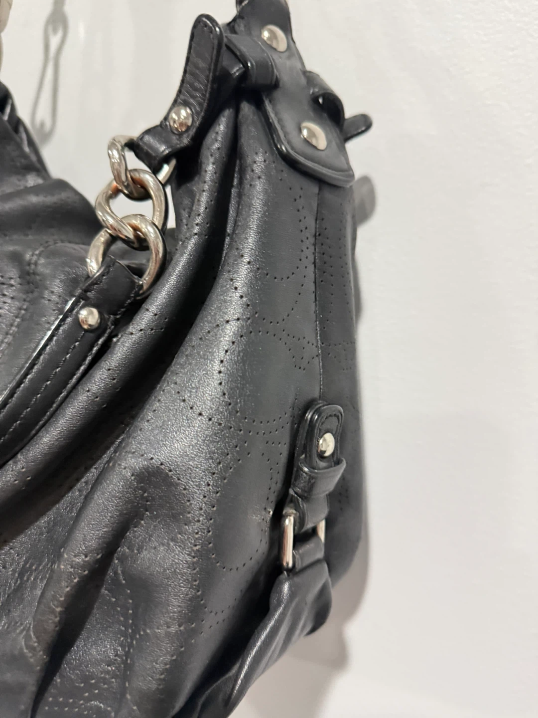 Vintage coach Black Leather Hobo Handbag - photo 4