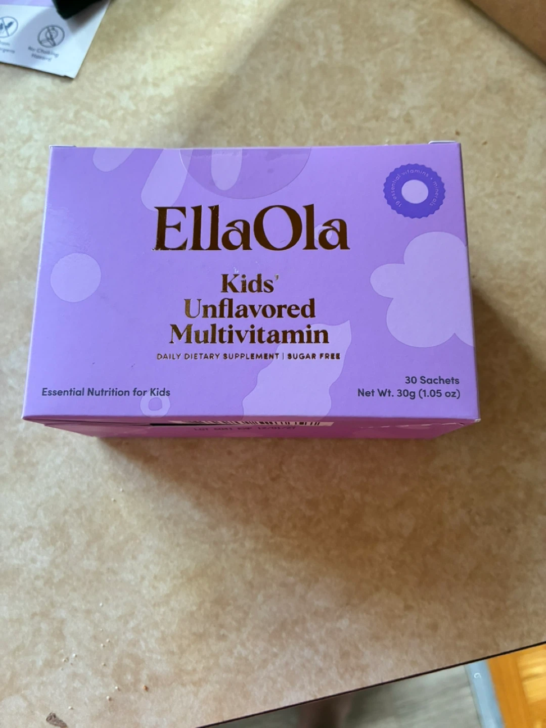 EllaOla Kids Unflavored Multivitamin - 30 Sachets
