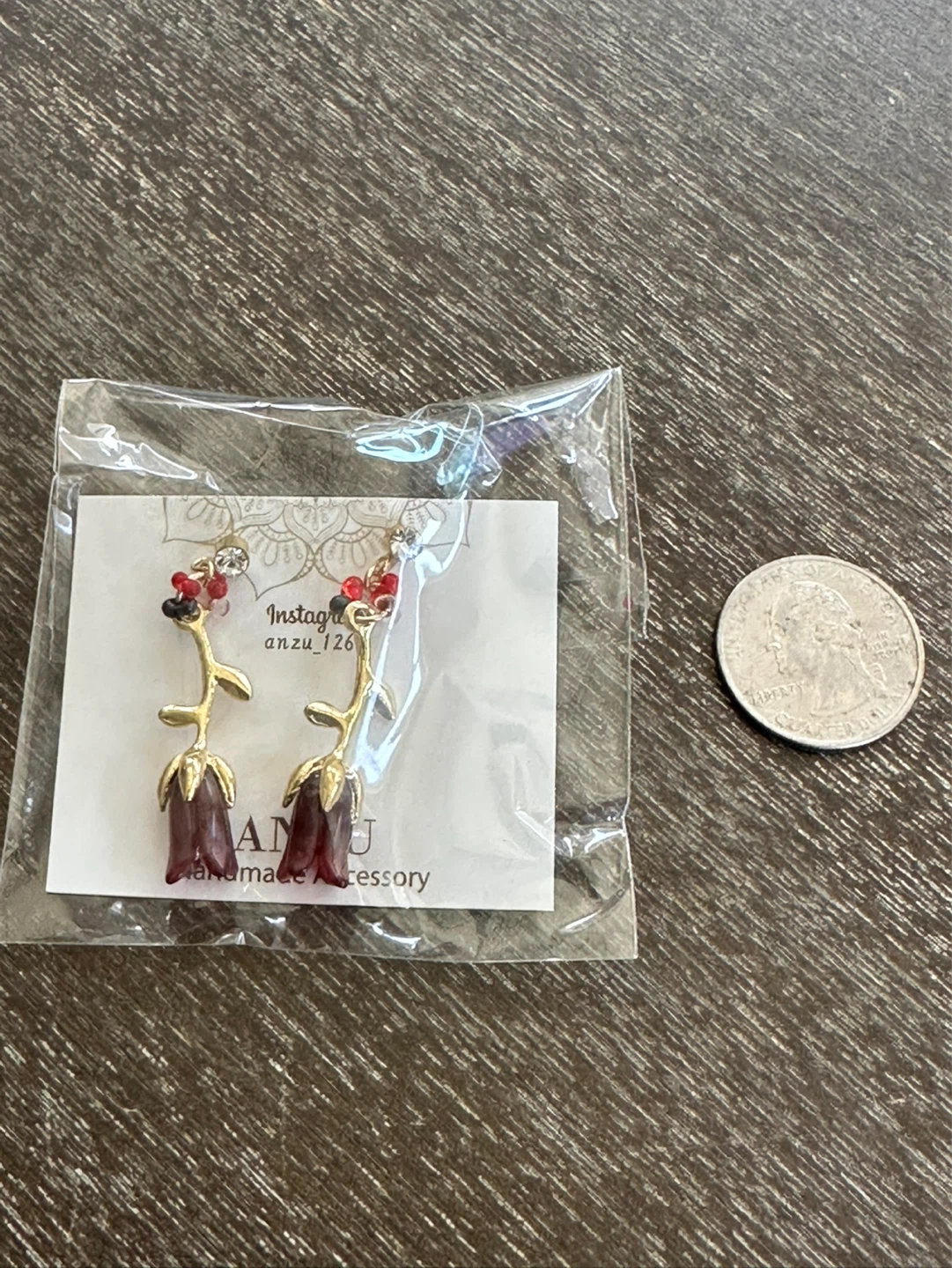 Flower Dangle Earrings with - photo 2