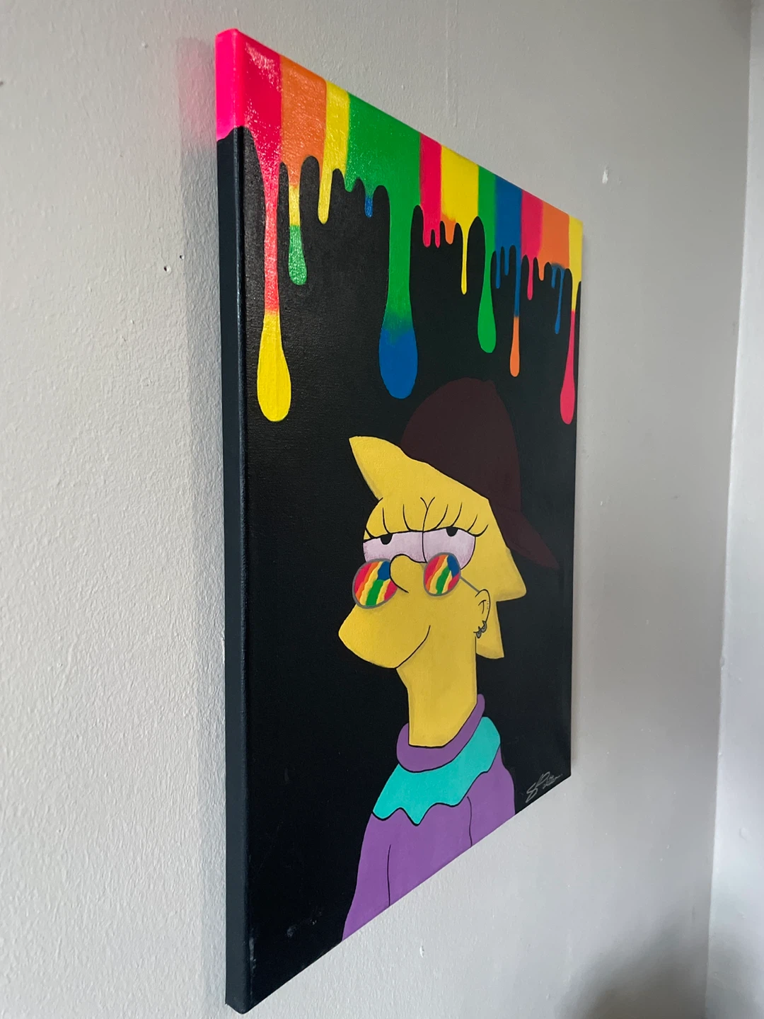 Acrylic Painting of Lisa Simpson - photo 3
